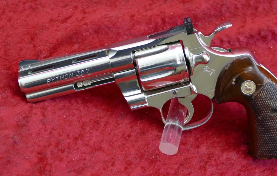 Colt Nickel Finished Python Revolver
