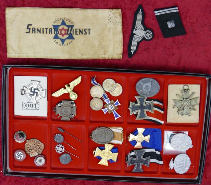 Grouping of WWII Nazi Badges, Awards & Insignia