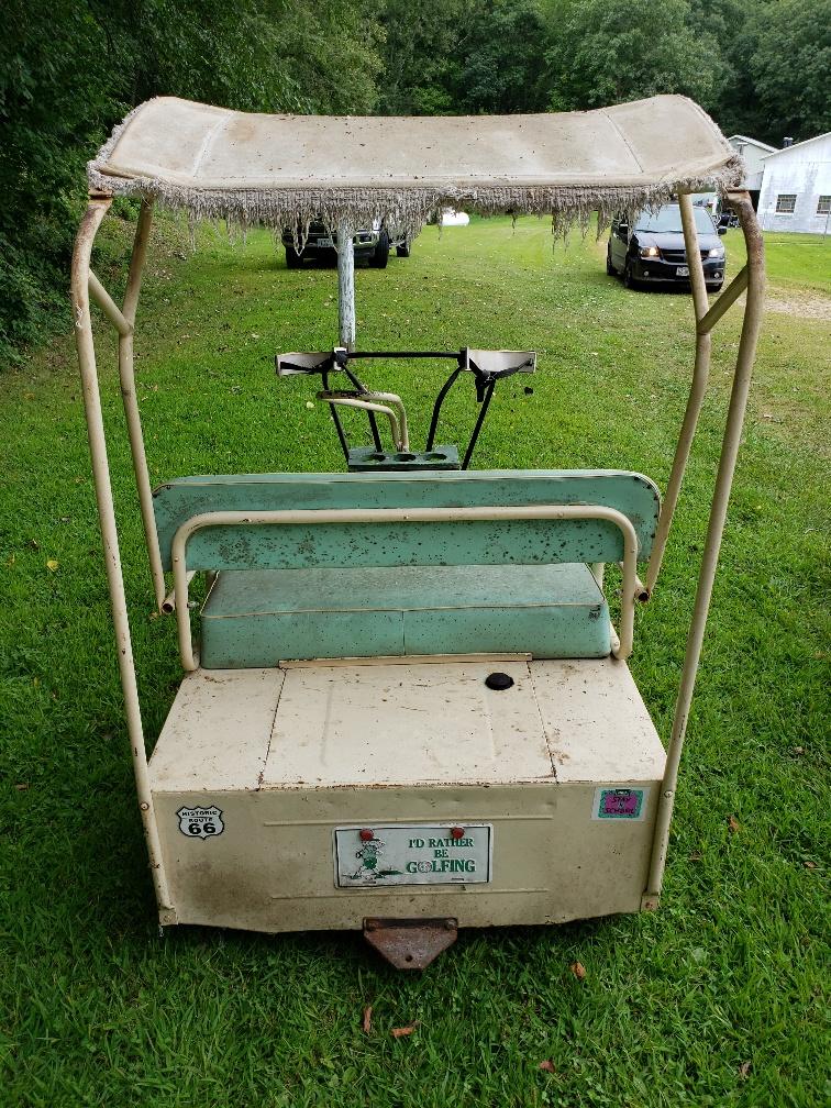 Early Cushman 3 Wheeled Gas Golf Cart