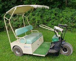 Early Cushman 3 Wheeled Gas Golf Cart