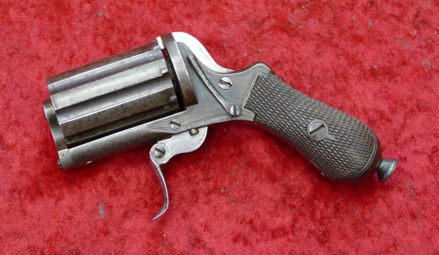 Antique Folding Trigger 8 Shot Revolving Handgun