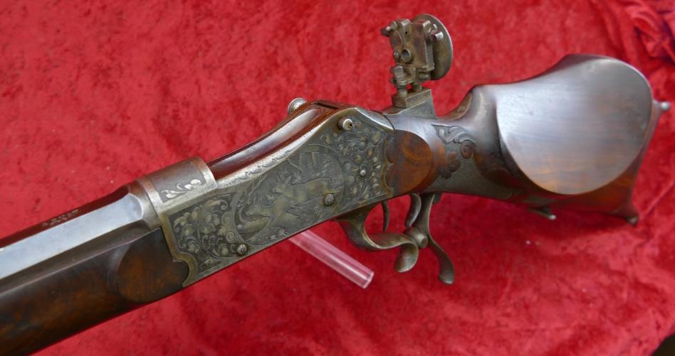 Fine Engraved German Schuetzen Rifle