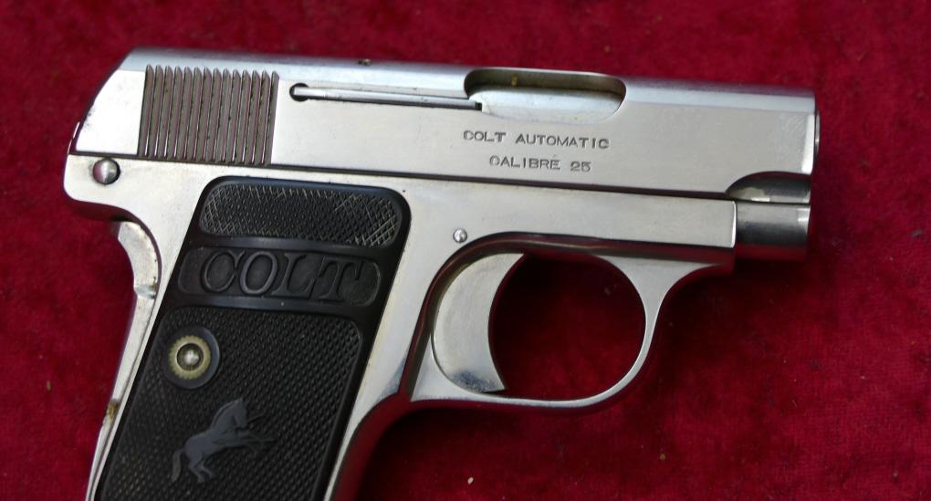 Colt Nickel Finished 25 ACP Pocket Pistol