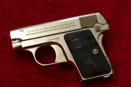 Colt Nickel Finished 25 ACP Pocket Pistol