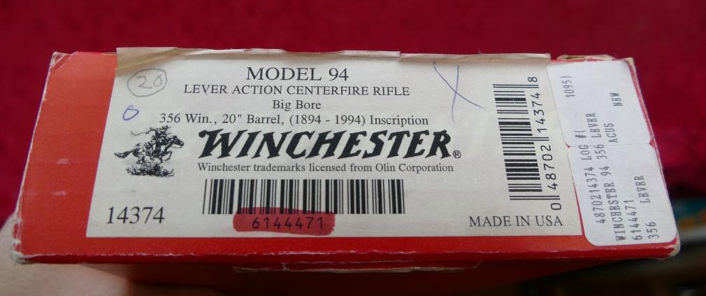 NIB Winchester Big Bore 356 cal. LA Rifle