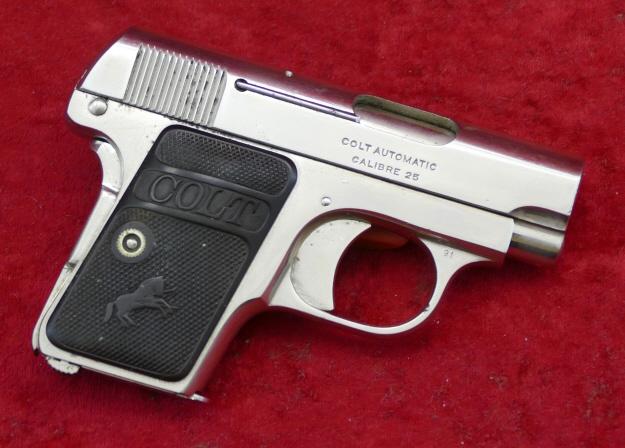 Nickel Plated Colt 1908 25 ACP Pistol