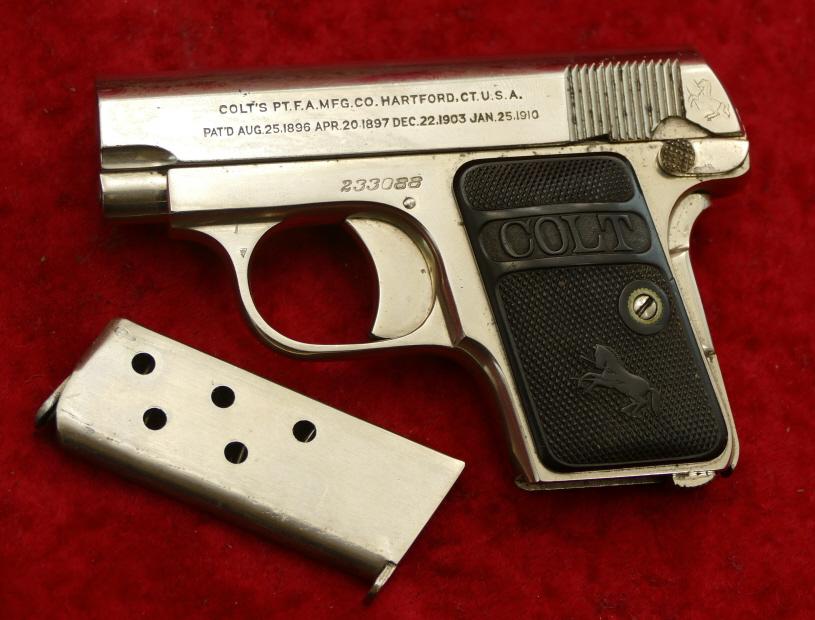 Nickel Plated Colt 1908 25 ACP Pistol