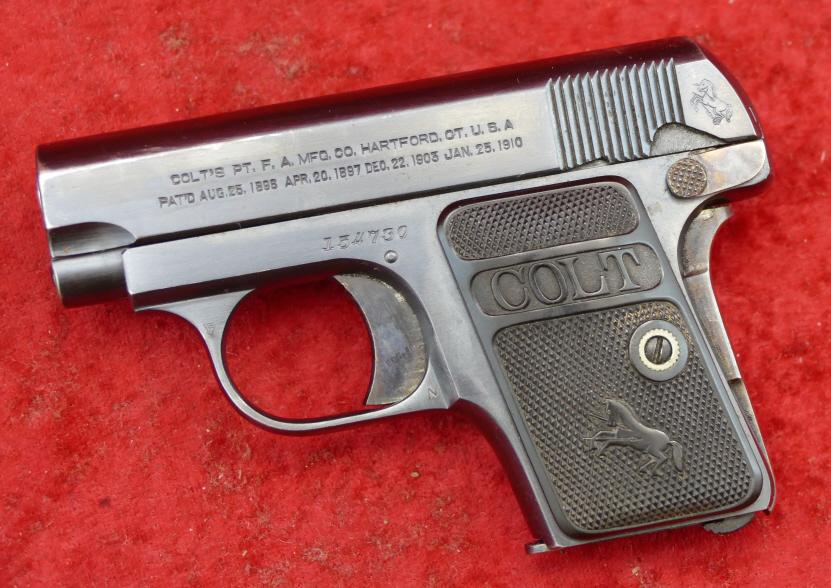 Blued Colt 1908 25 ACP Pistol