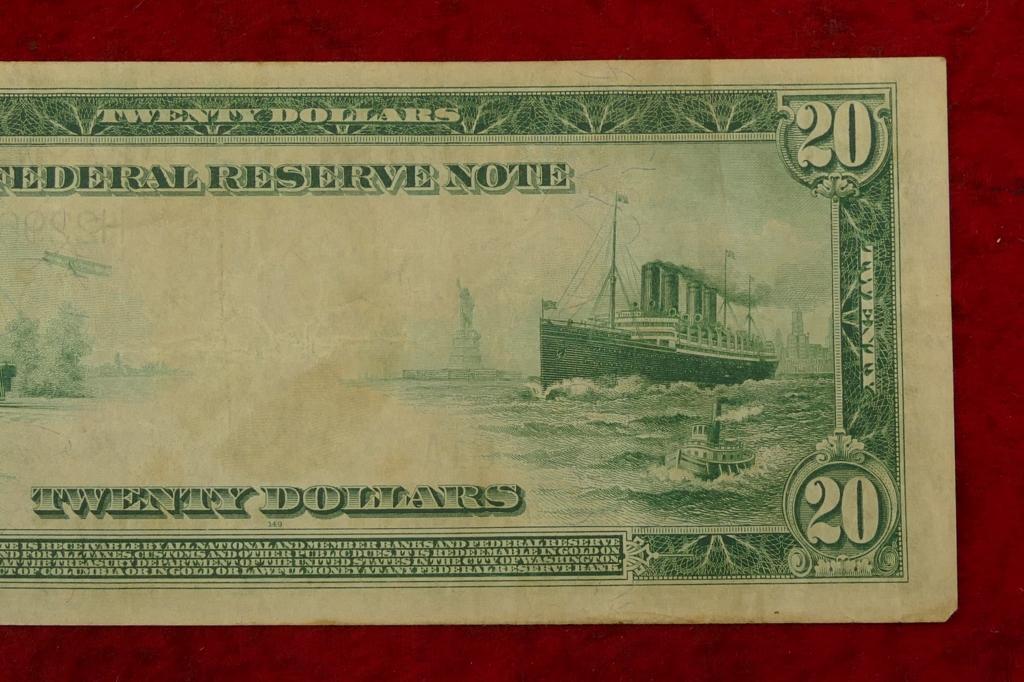 US Series 1914 $20 Blanket Bill