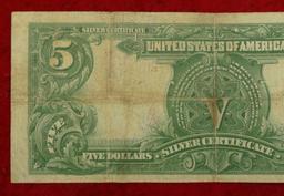 US 1899 Series $5 Silver Cert. Blanket Bill