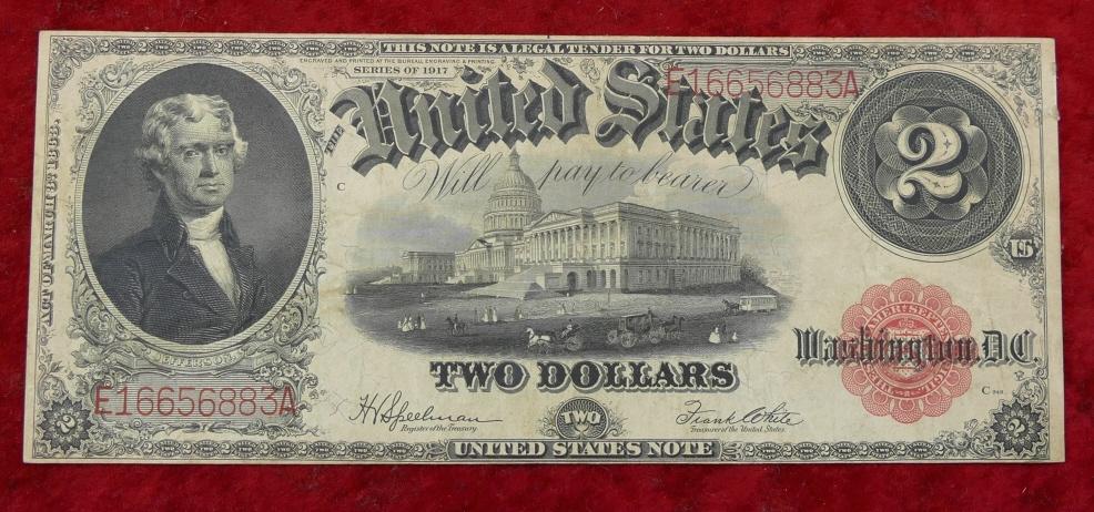 US 1917 $2 Blanket Bill