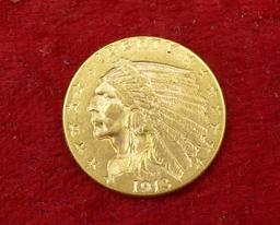 1913 US Indian Head $2 1/2 Gold Coin