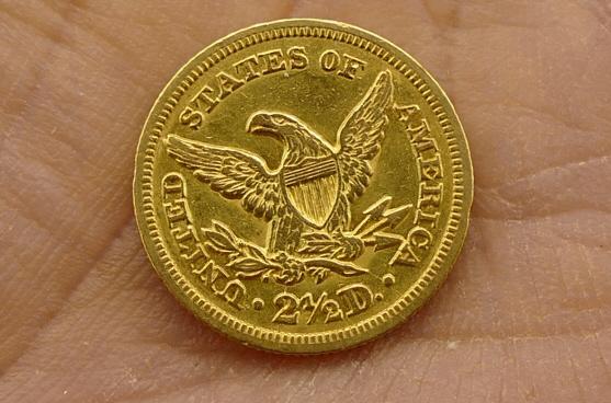 1845 US $2 1/2 Gold Coin