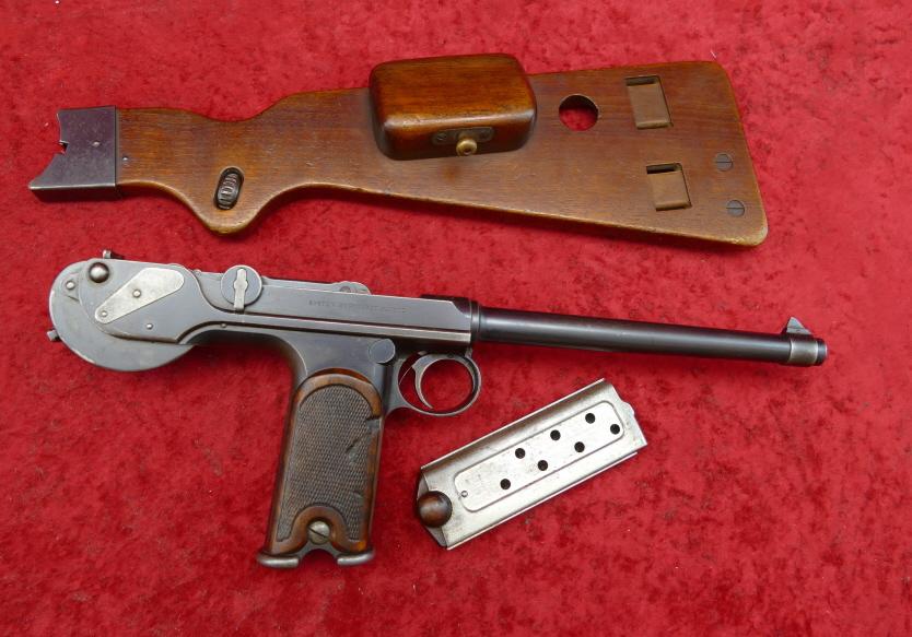 Rare C-93 Borschardt Pistol w/Shoulder Stock