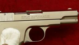 Nickel Finished Colt 1908 380 cal Pocket Pistol