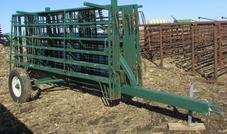 Green Cattle Gates & Trailer