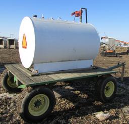 500 gal. fuel tank on 8 JD wagon gear,