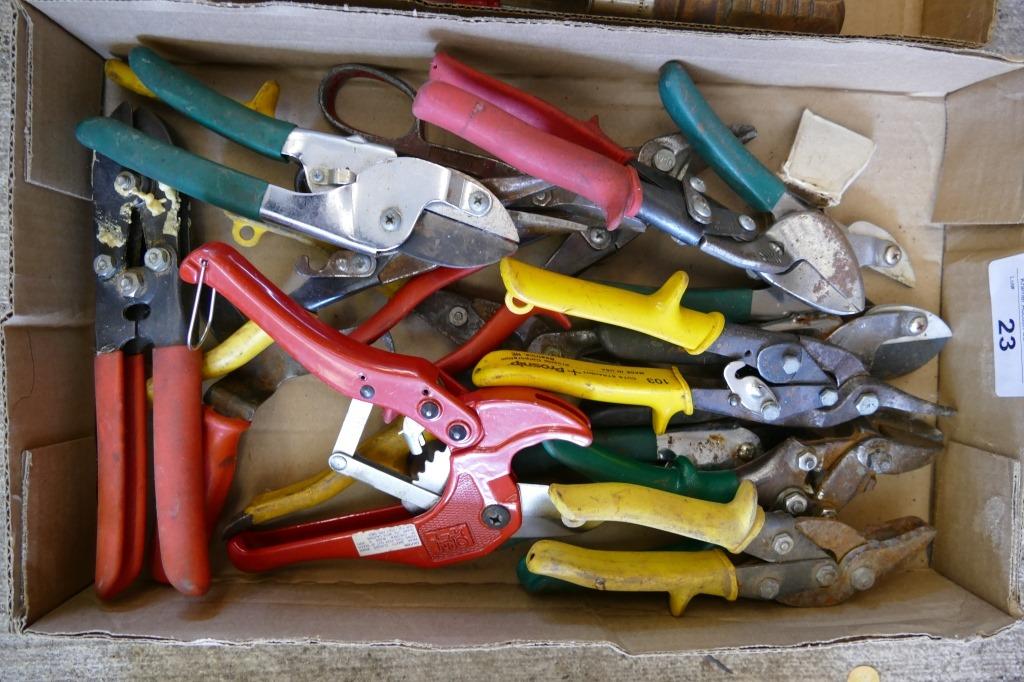 Lot of Various Metal Snippers/Cutters