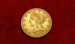 1907-D US $5 Gold Coin