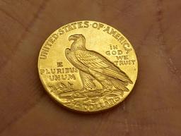 1929 US $2 1/2 Gold Coin