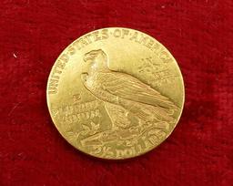 1929 US $2 1/2 Gold Coin
