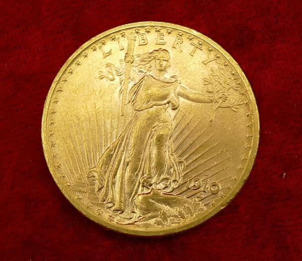 1910-D US $20 Gold Coin