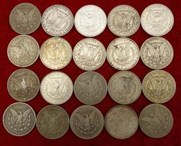 Lot of 20 Mixed Morgan Silver Dollars (E)