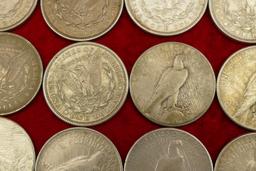 Lot of 20 Mixed Silver Peace Dollars (G)