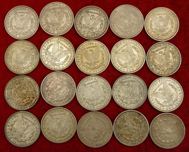 Lot of 20 1921 Silver Morgan Dollars (H)