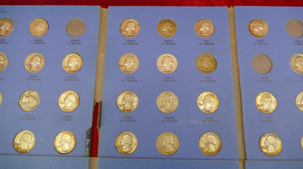 Lot of Silver Washington Quarters & Kennedy Halves