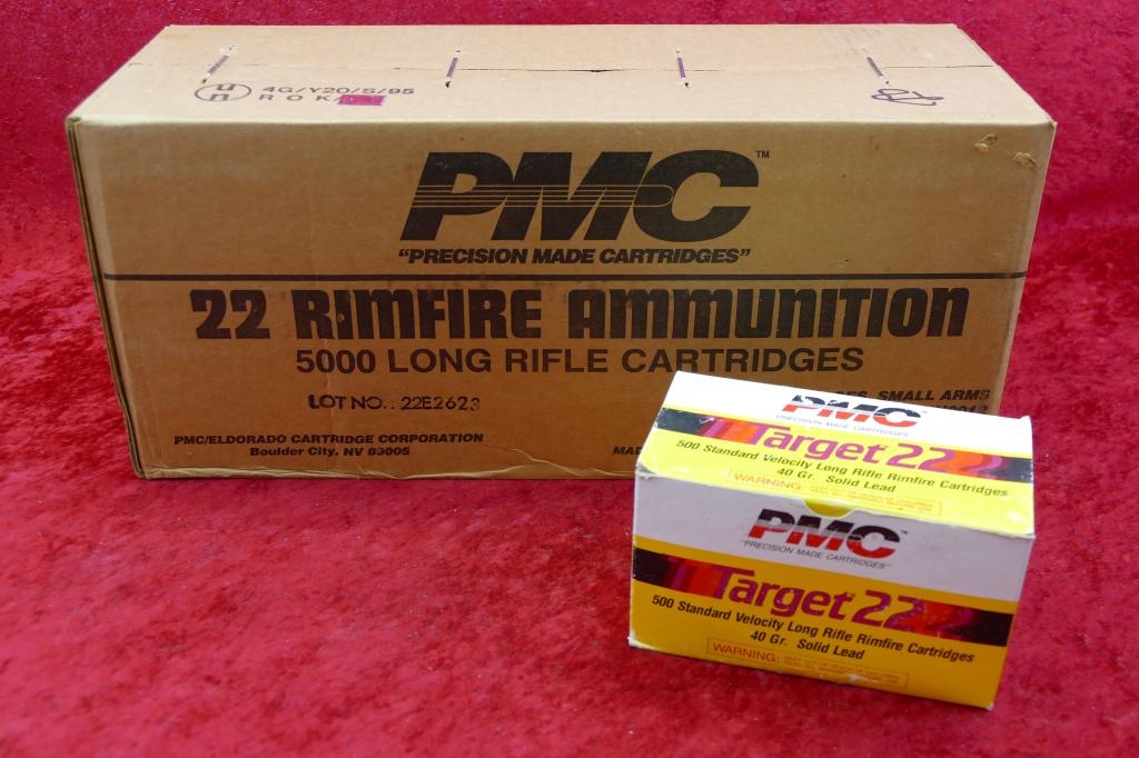 Case/5,000 count of PMC 22 Rimfire Ammo