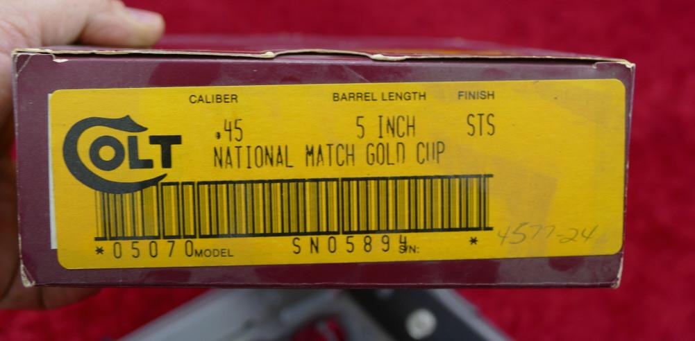 Colt Gold Cup National Match Series 80 45 Pistol
