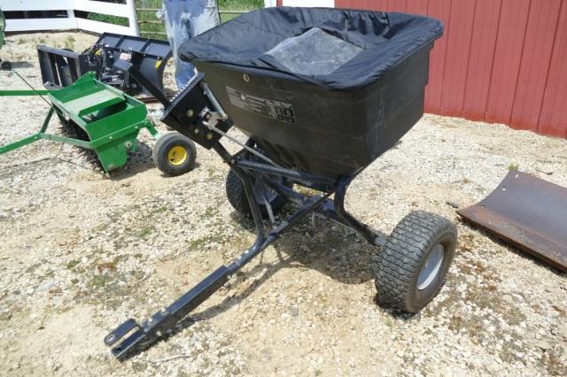 Agri-fab rubber tired lawn fertilizer cart.