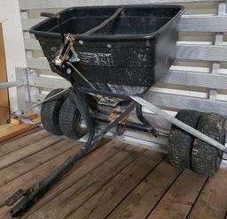 Pull type Fertilizer cart with dual wheel