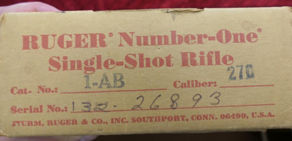 Ruger No. 1 270 cal Rifle