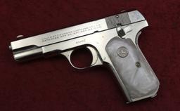 Nickel 380 cal Colt Model 1908 Pocket Pistol