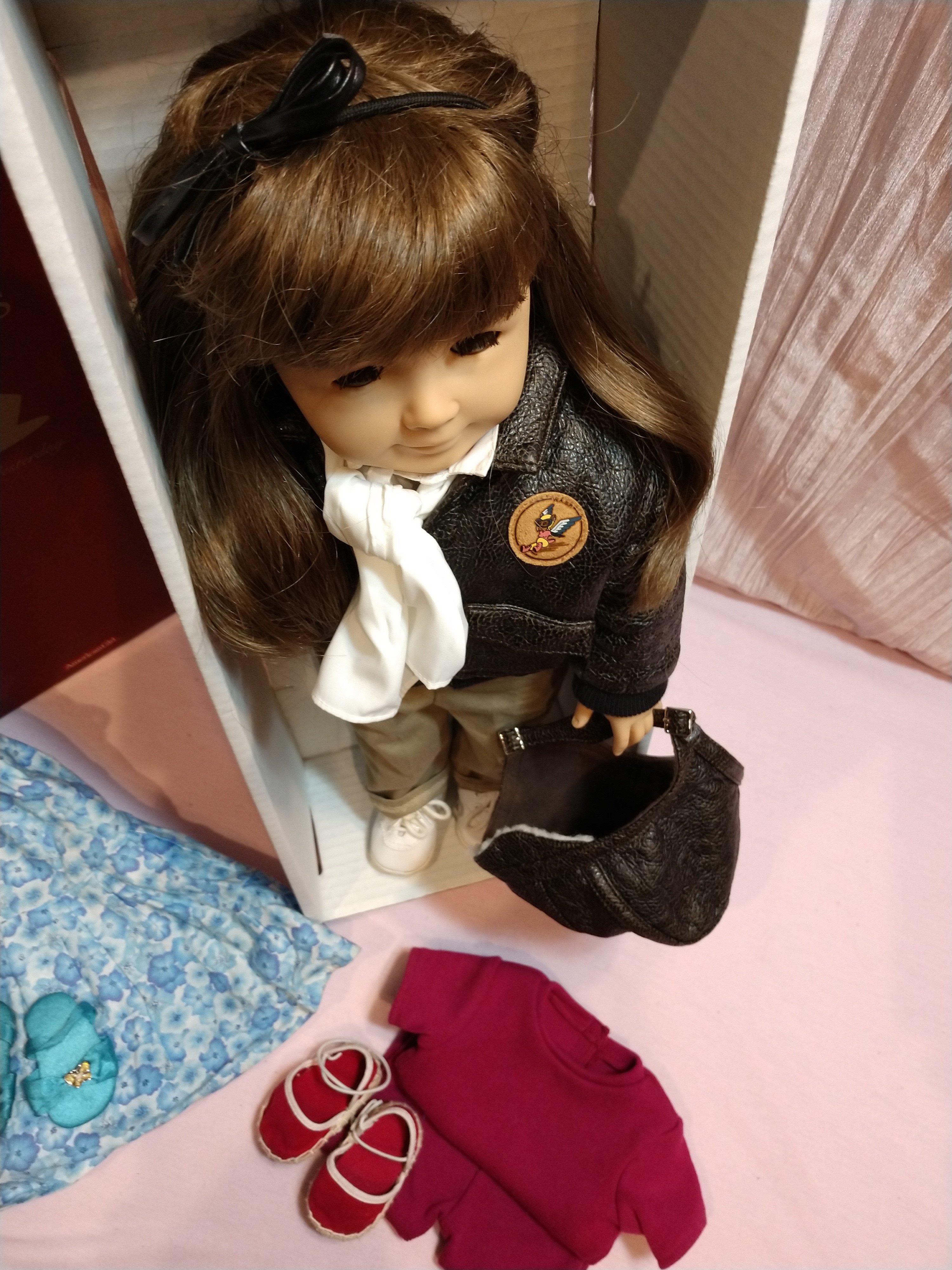 Pleasant Company American Girl Molly In Retired Aviator Suit W/ 2 More Outfits