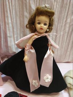 Vintage Ideal Miss Revlon Doll Vt-10 1/2 With Case & Huge Marked Miss Revlon Wardbobe