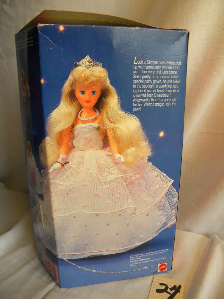 Skipper = "Teen Sweet Head", by Mattel #4856, 12"H, Original Box.