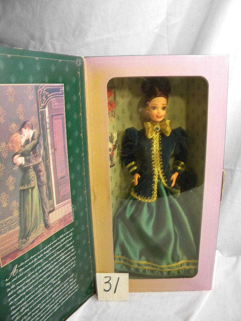 Barbie- "Yuletide Romance", by Mattel #15621, Third in a Series, 12"H, Orig