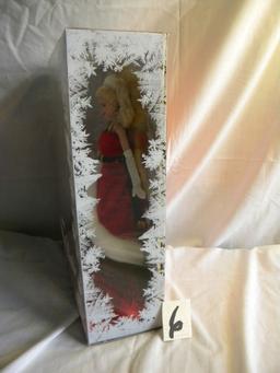 Barbie = "2007 Holliday Barbie", by Mattel #K7958, 12"H, Original Box.