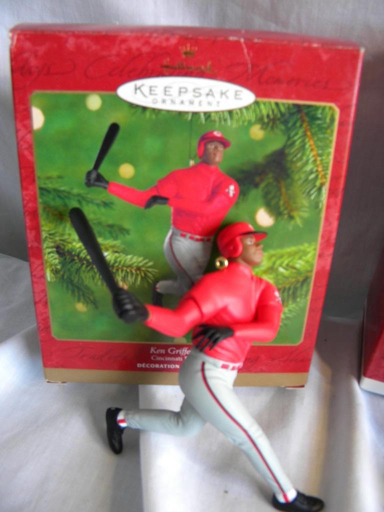 Keepsake Ball Park Series Holiday Ornaments= "Ken Griffey Jr."; Sammy Sosa"