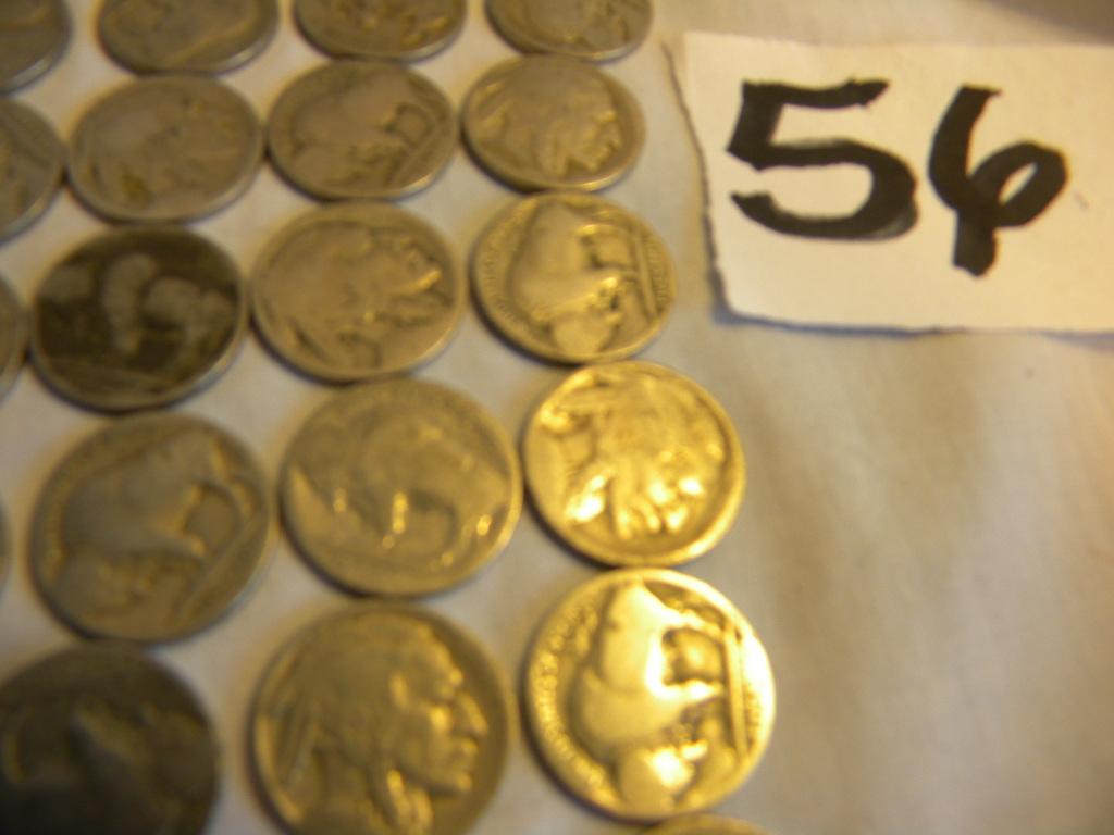 Nickels, Worn, 100 Pieces.