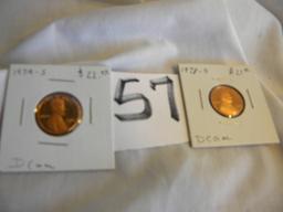 Pair Of DCAM Pennies, 1978s And 1979s.