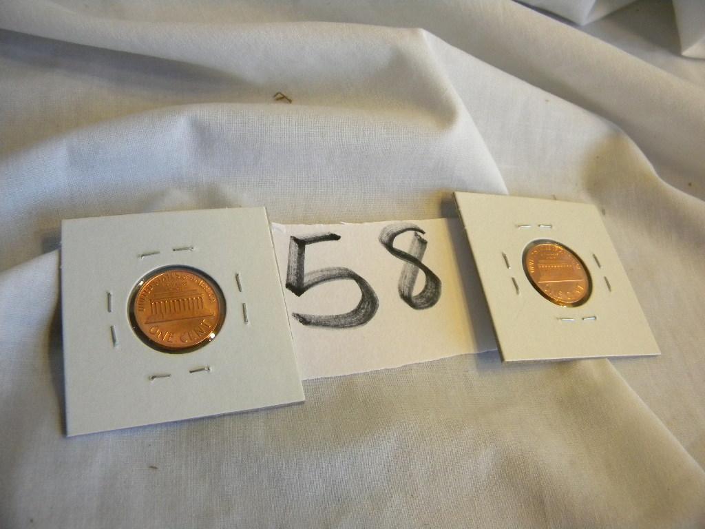 Pair Of DCAM Pennies, 1976s And 1977s.
