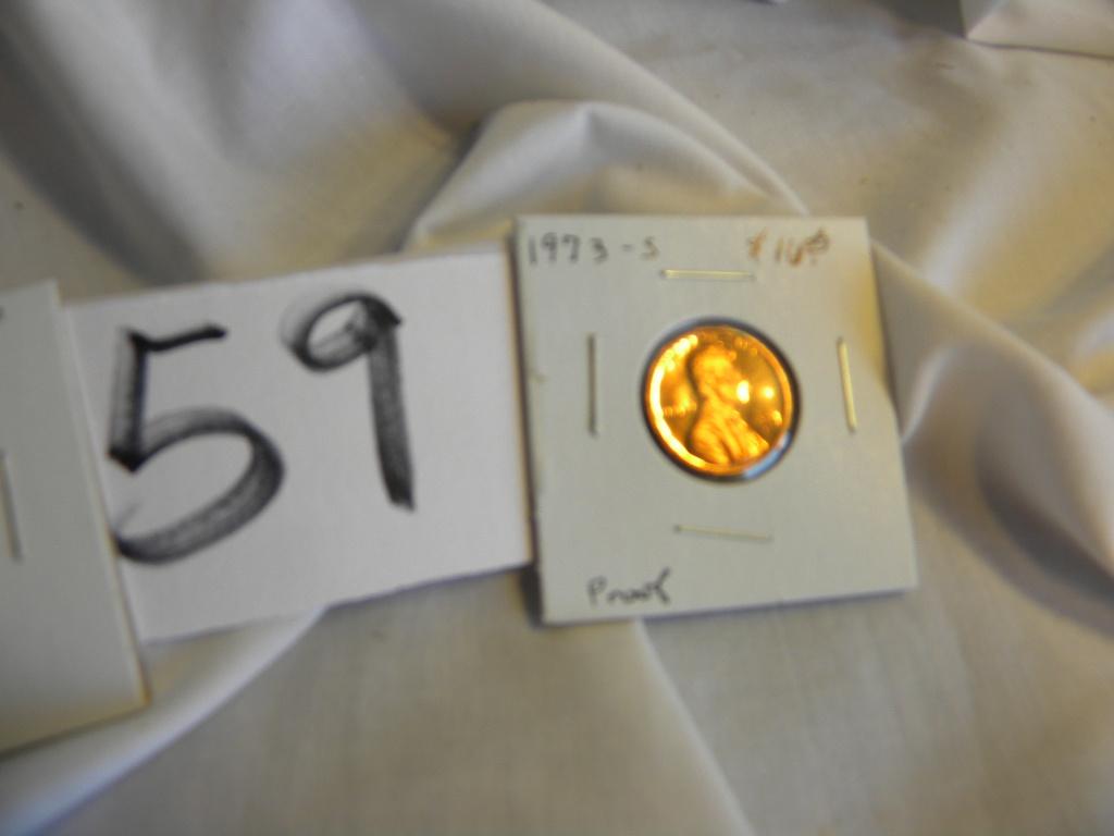 Pair Of DCAM Pennies, 1973 Proof, And 1975s