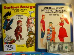 Cut-Out Dolls, Pair="cut-out Dressing Book"; "american Family Of The Victorian Era"; Curio