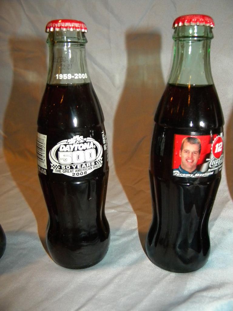 Coca Cola=full Bottles W/carton-jeremy Mayfield, Kyle Petty, Bobby Labonte,