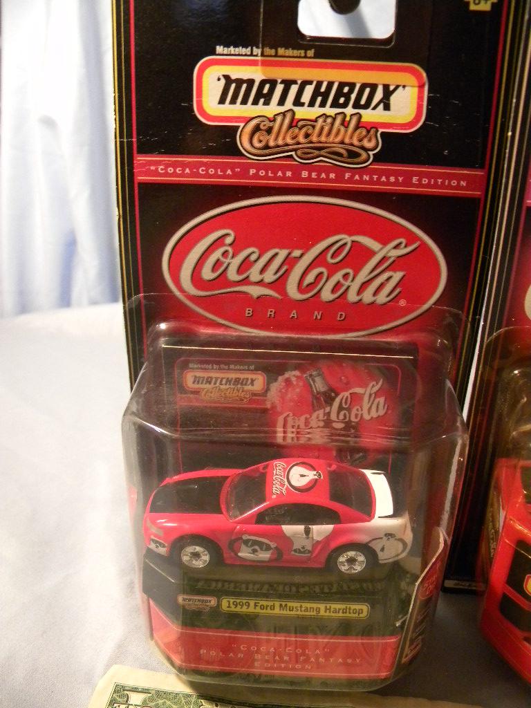 Coca Cola= 1944 Mustang Hard Top; 1932 Ford Coup.