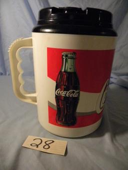 Coca Cola= Pair Super Xxxv Super Bowl 1 Qt Ins. Container; Pair Aluminum Th